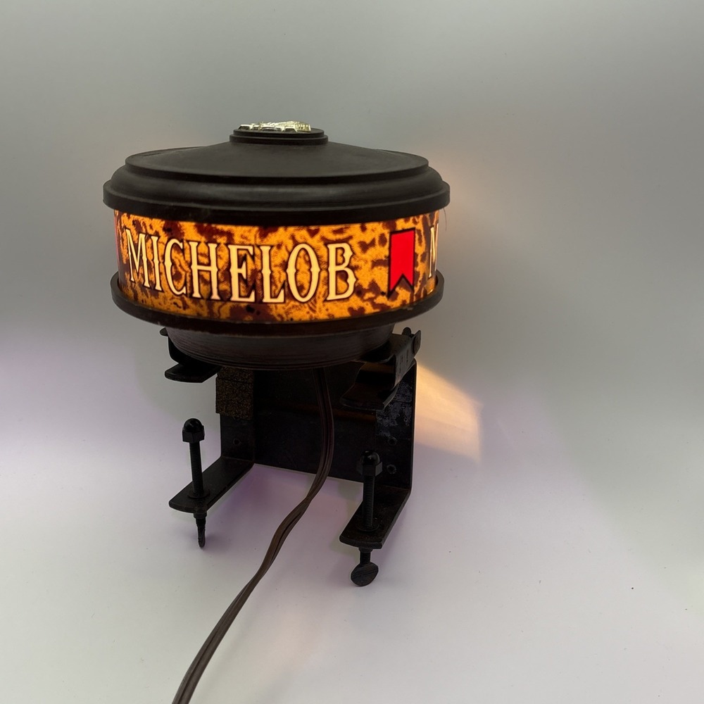 Vintage MICHELOB LIGHT BEER Bar Light Clamp-on Table/Bar Lamp